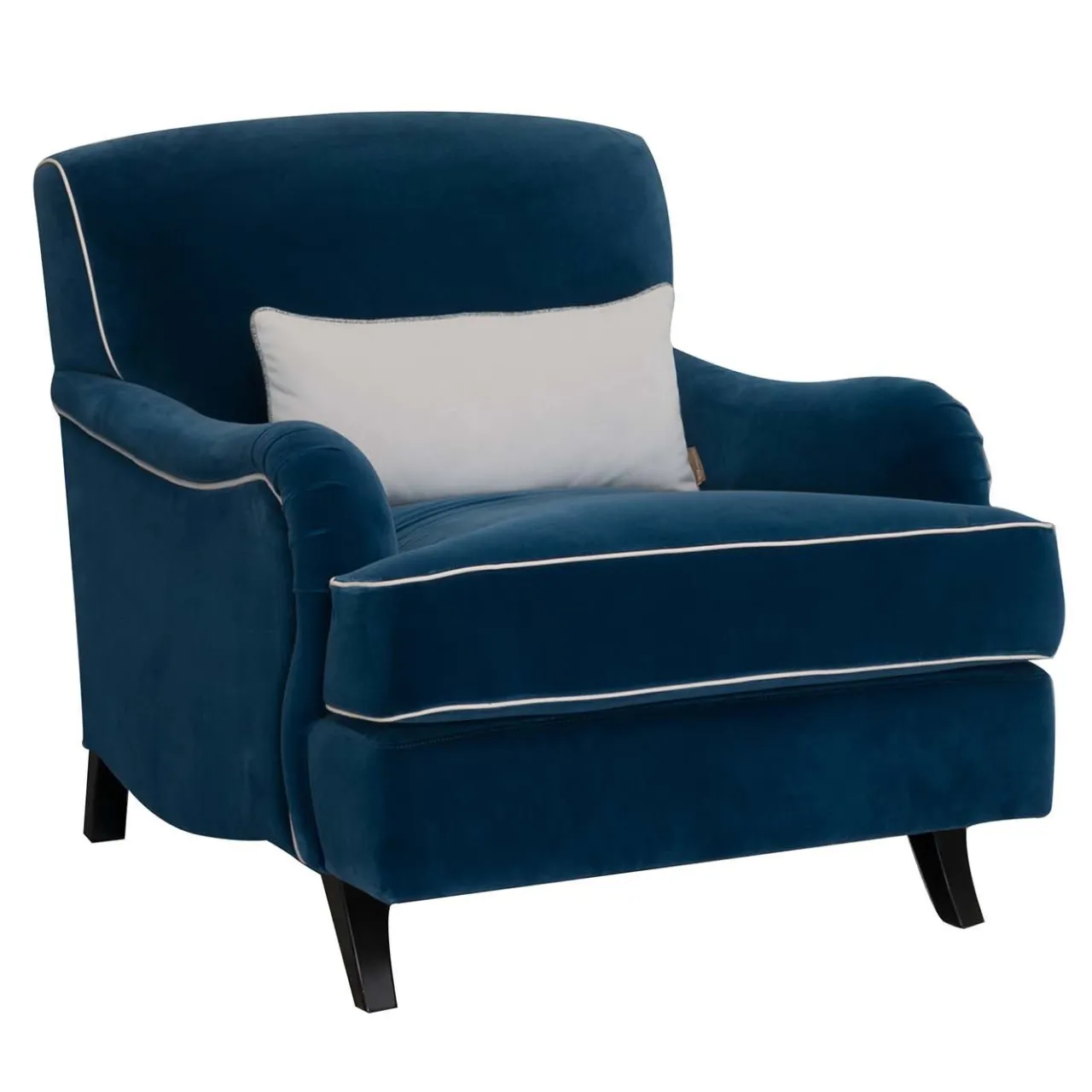 Mantellassi 1926 Armchairs<Bernini blue velvet classic armchair