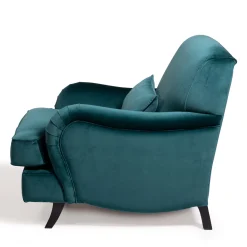 Mantellassi 1926 Armchairs<Bernini teal blue velvet classic armchair