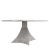 Carcino Design Dining Tables<Bianca Round Travertine Table