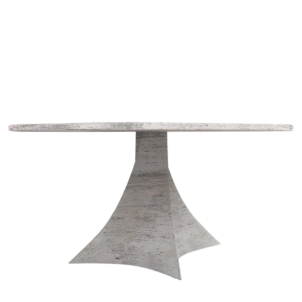 Carcino Design Dining Tables<Bianca Round Travertine Table