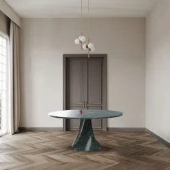 Carcino Design Dining Tables<Bianca Round Verde Alpi Table