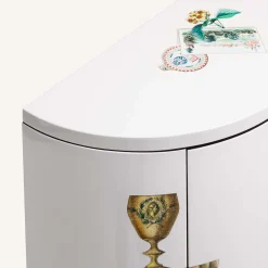 Fornasetti Cabinets<Bicchieri di Boemia Curved Small Cabinet
