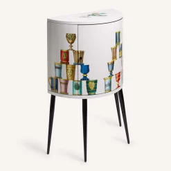 Fornasetti Cabinets<Bicchieri di Boemia Curved Small Cabinet