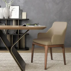 Morica Design Armchairs<Big Antigona Taupe Leather Armchair