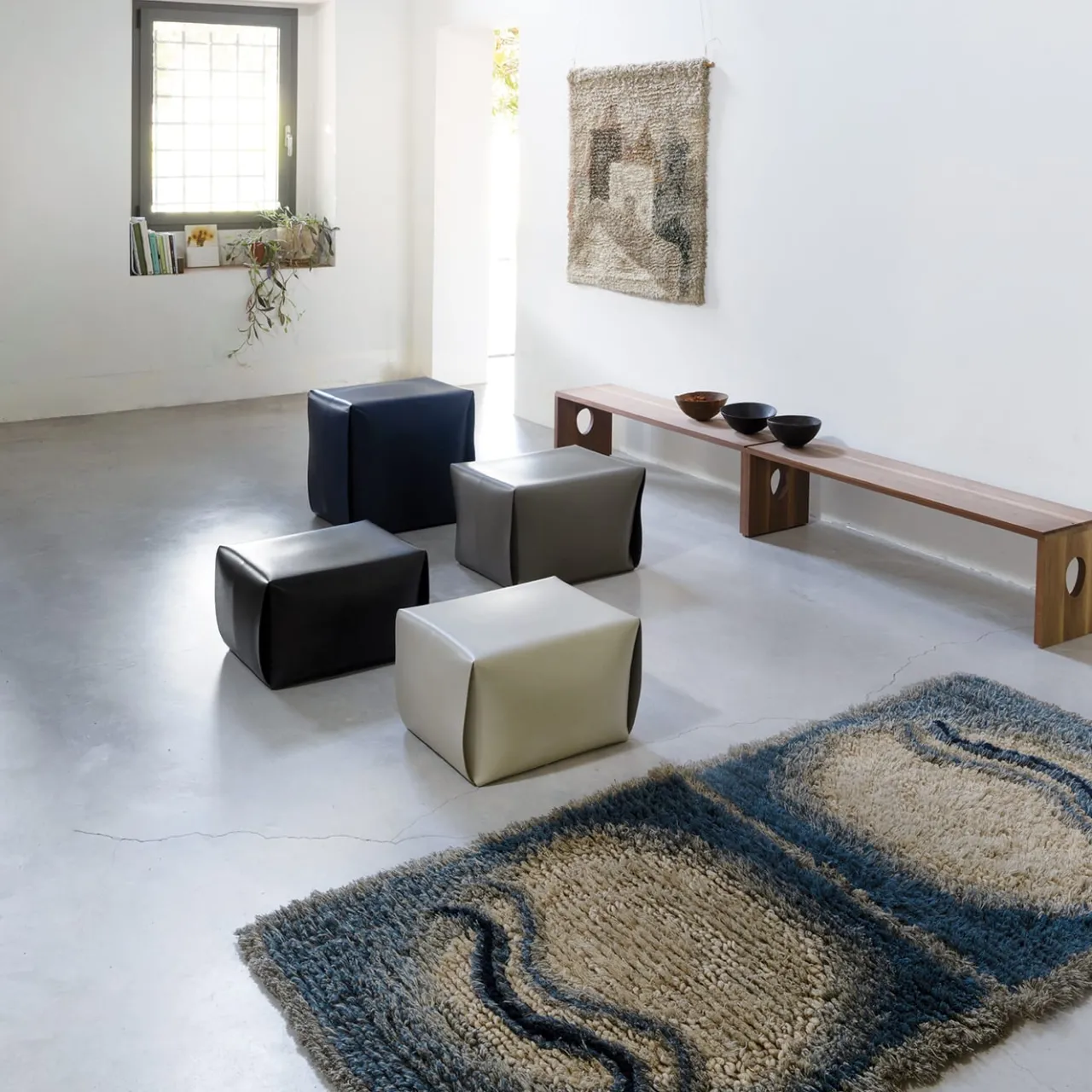 Tonucci Collection Ottomans & Poufs<Big Bao Dark Brown Leather Ottoman by Viola Tonucci