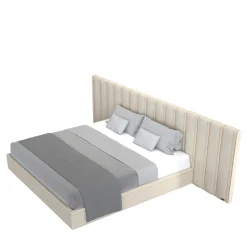 Morello Gianpaolo Beds<Big Flare Bed with Velvet Headboard