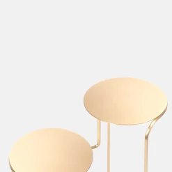 Enrico Girotti Nesting Tables<BISTABLE IN BURNISHED BRASS