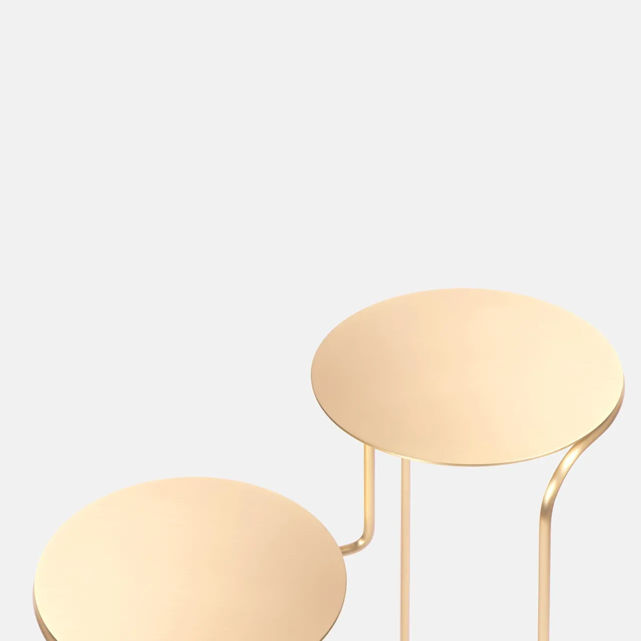 Enrico Girotti Nesting Tables<BISTABLE IN BURNISHED BRASS