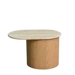 Morelato Side Tables<Bitta Side Table with Travertine Marble Top #2 by Libero Rutilo