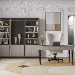 Guerra Vanni Bookcases<Black and Brown Bookcase with Eucalyptus Doors from Studio Privè Collection