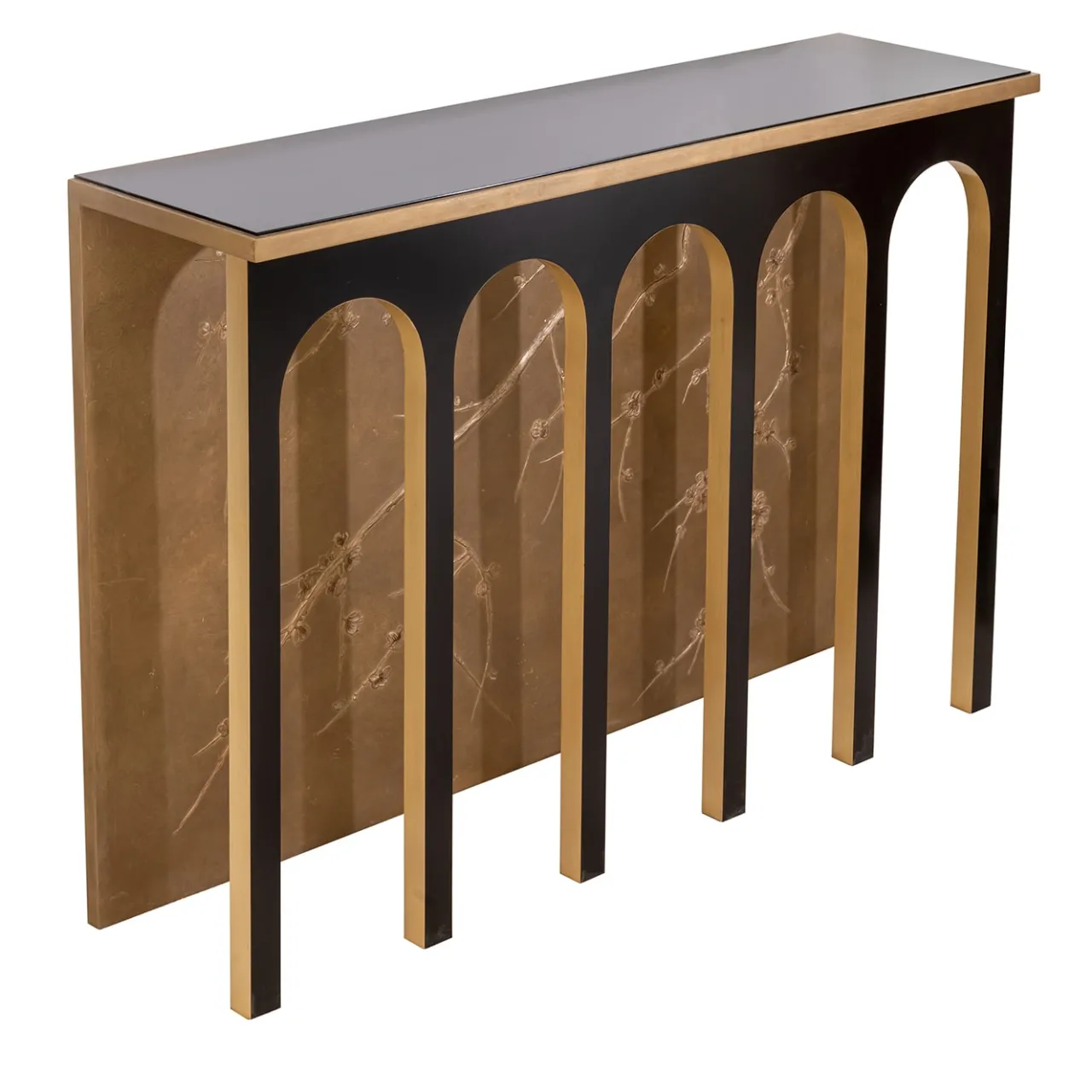 CG Capelletti Consoles<BLACK AND GOLD ARCH CONSOLE