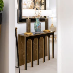 CG Capelletti Consoles<BLACK AND GOLD ARCH CONSOLE