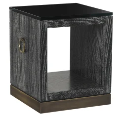 Chelini Nightstands<Black Bedside Table by Michele Bonan