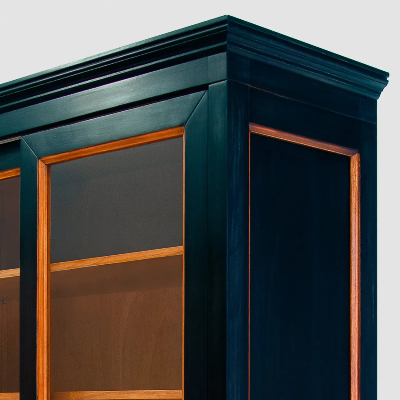 Ebanisteria Roberto Gambella Cabinets<Black Bookcase with Sliding Doors