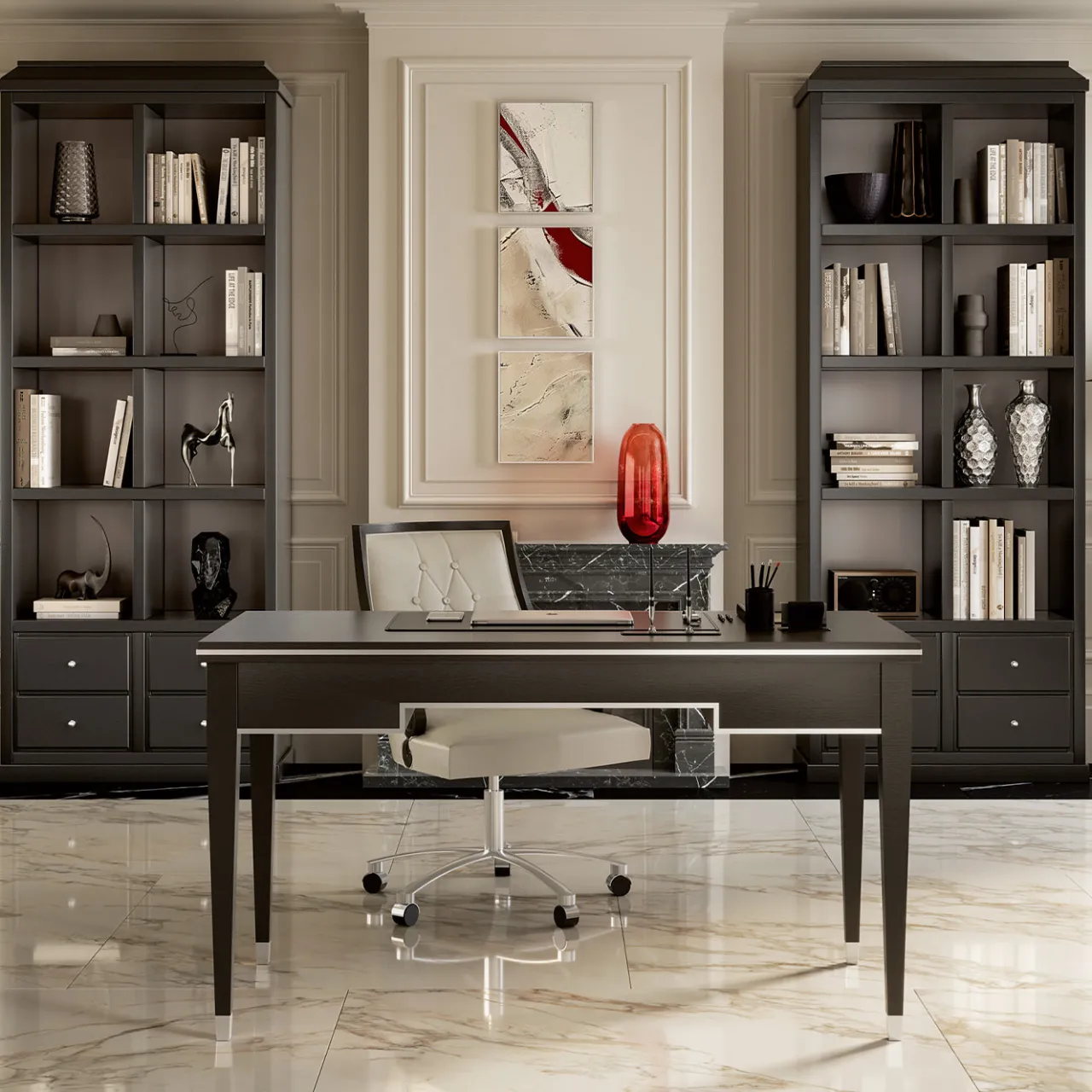 LCI_DECORA Desk & Writing Tables<Black Cherry Wood Desk