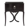 LCI_DECORA Nightstands<Black Cherry Wood Nightstand with Drawer