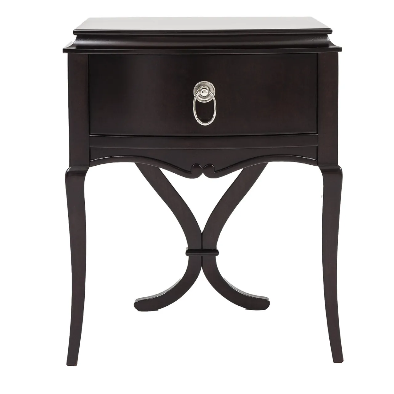 LCI_DECORA Nightstands<Black Cherry Wood Nightstand with Drawer