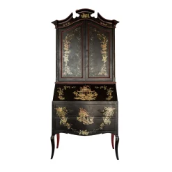 Porte Italia Cabinets<Black Doge Secretary with Chinoiserie