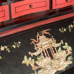 Porte Italia Cabinets<Black Doge Secretary with Chinoiserie