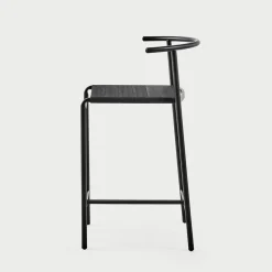 Baleri Italia Bar Stools<Black Kitchen Stool with Lasten Seat
