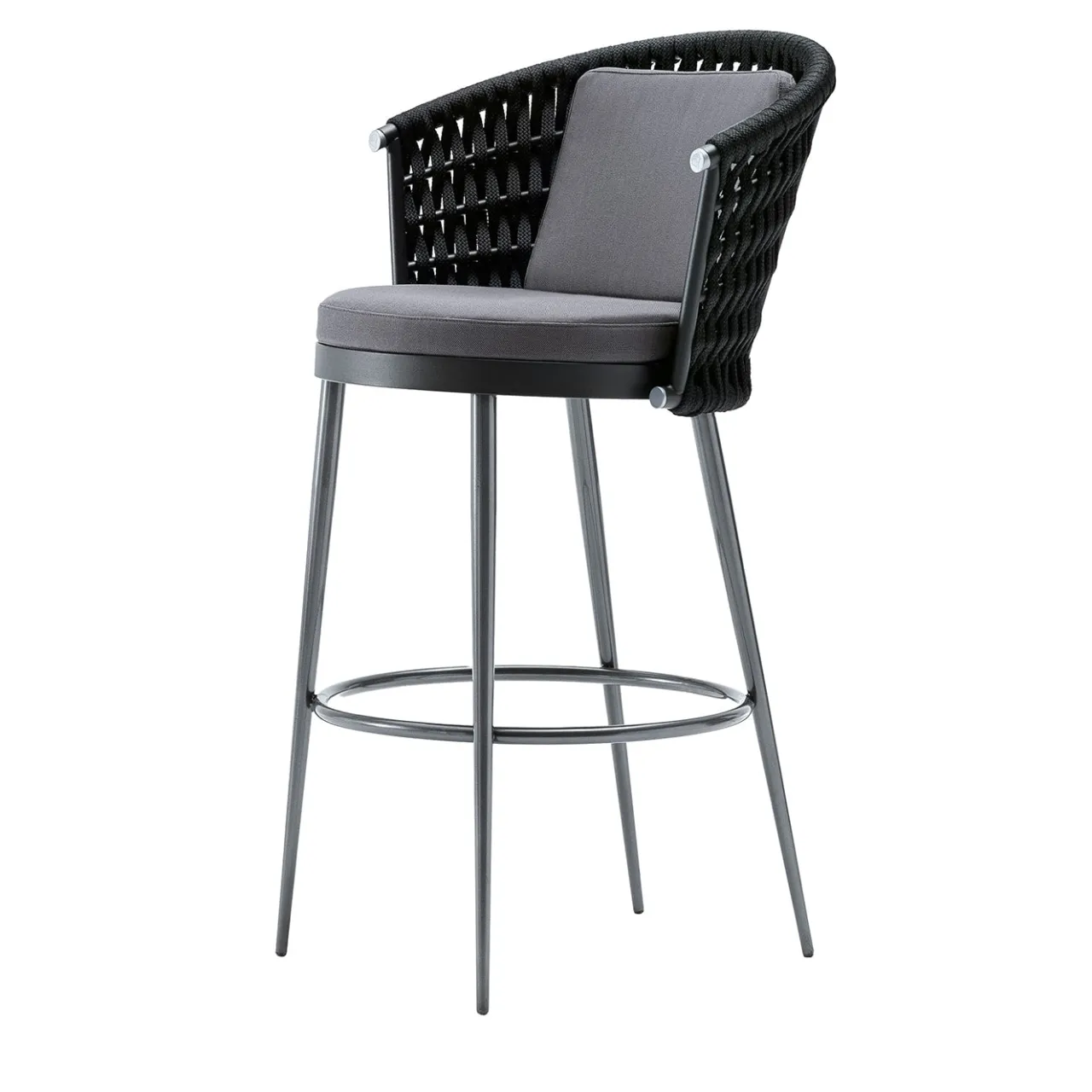 Giorgio Collection Outdoor Chairs & Stools<Black Outdoor fabric Bar Stool