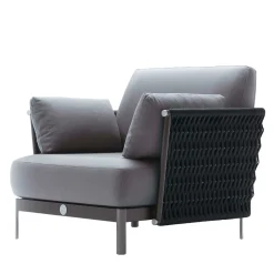 Giorgio Collection Outdoor Armchairs<Black Outdoor Occasional fabric Chair