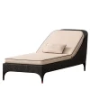 CPRN Homood Outdoor Chaises & Daybeds<Black 1-Seater Sunbed with White Cushions
