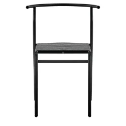Baleri Italia Chairs<Black Stackable Chair with Lasten Seat