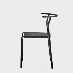 Baleri Italia Chairs<Black Stackable Chair with Lasten Seat