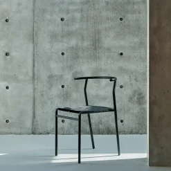 Baleri Italia Chairs<Black Stackable Chair with Lasten Seat