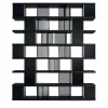 A.R. Arredamenti Bookcases<Black Wood Bookshelf with Bronze Accents