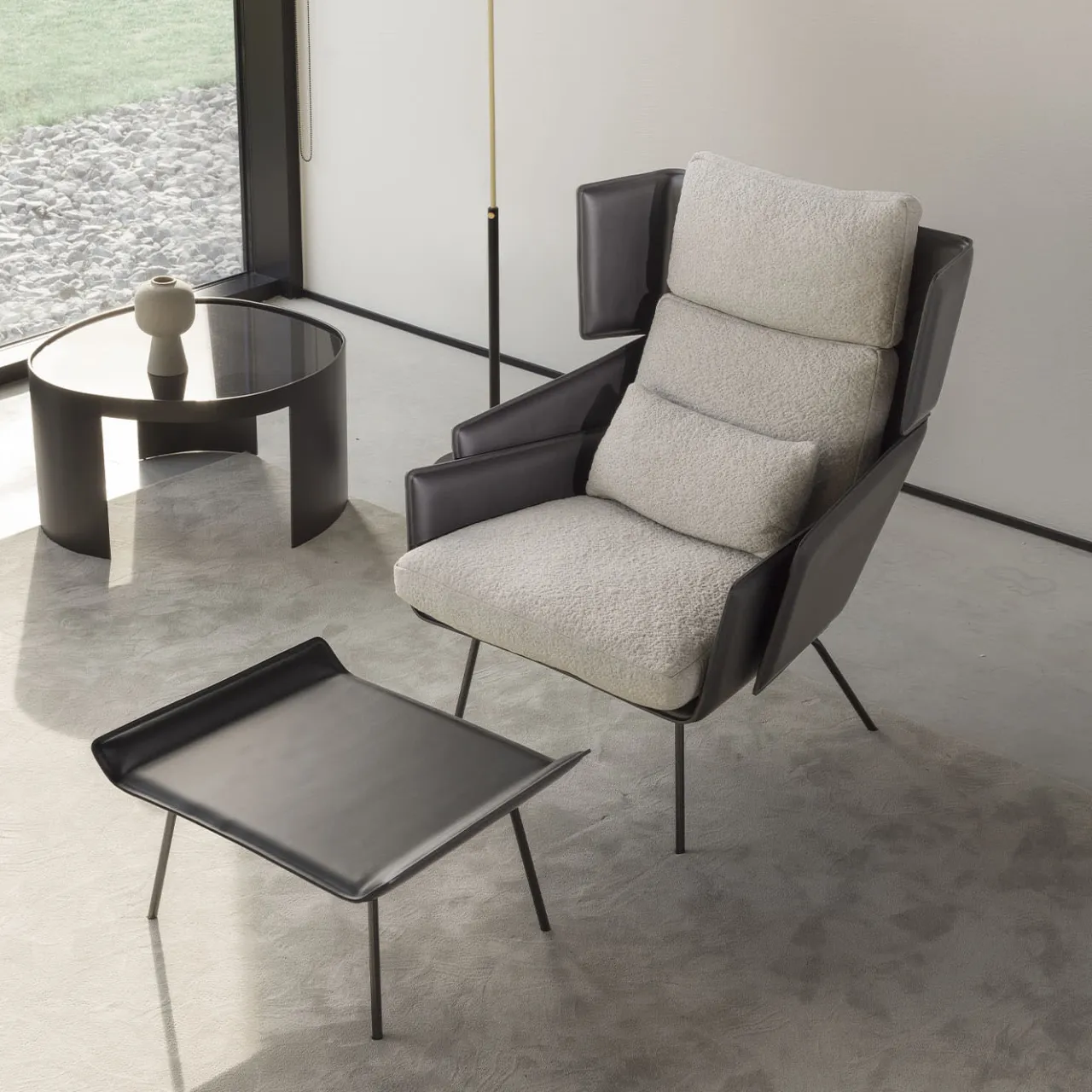 Ferri 1956 Lounge Chairs<Blade Fiberglass High Lounge Chair by Palomba Serafini