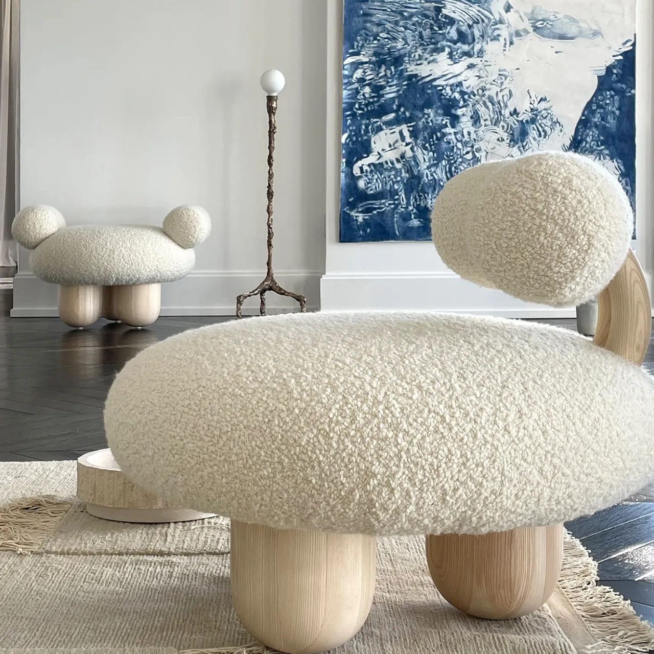Pietro Franceschini Lounge Chairs<Bling Bling White Lounge Chair