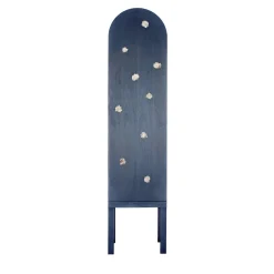 Sergio Mannino Studio Cabinets<Blossom Blue Storage Cabinet with Single Door & Ceramic Inserts