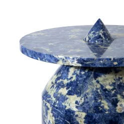 MMairo Side Tables<Blue Sodalite marble Totem by Karen Chekerdjian