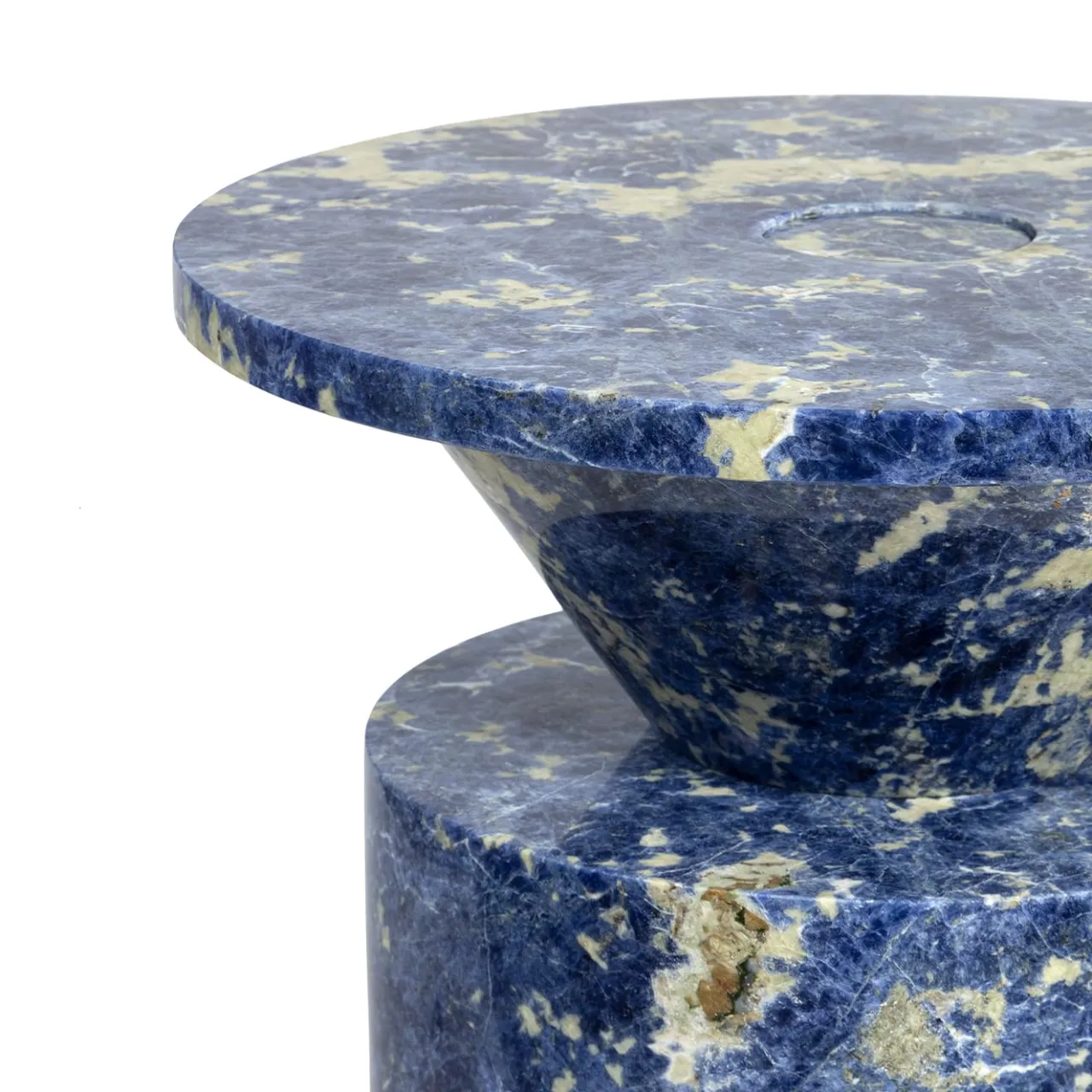 MMairo Side Tables<Blue Sodalite marble Totem by Karen Chekerdjian
