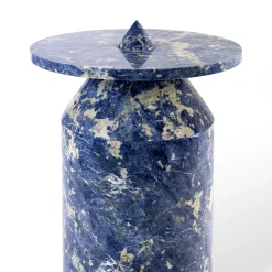 MMairo Side Tables<Blue Sodalite marble Totem by Karen Chekerdjian