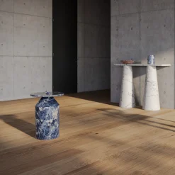 MMairo Side Tables<Blue Sodalite marble Totem by Karen Chekerdjian