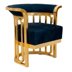 CG Capelletti Lounge Chairs<Blue Velvet Armchair