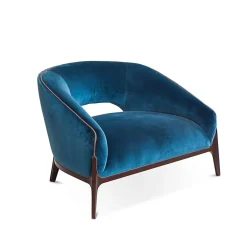 Provasi Lounge Chairs<Blue Velvet Lounge Chair