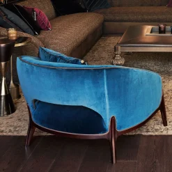 Provasi Lounge Chairs<Blue Velvet Lounge Chair