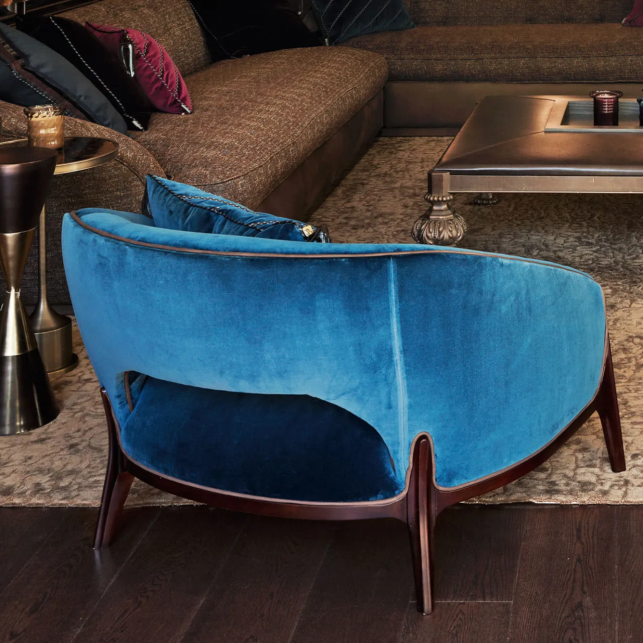 Provasi Lounge Chairs<Blue Velvet Lounge Chair