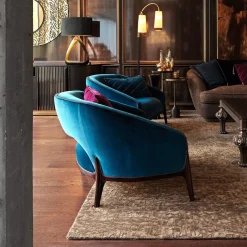 Provasi Lounge Chairs<Blue Velvet Lounge Chair