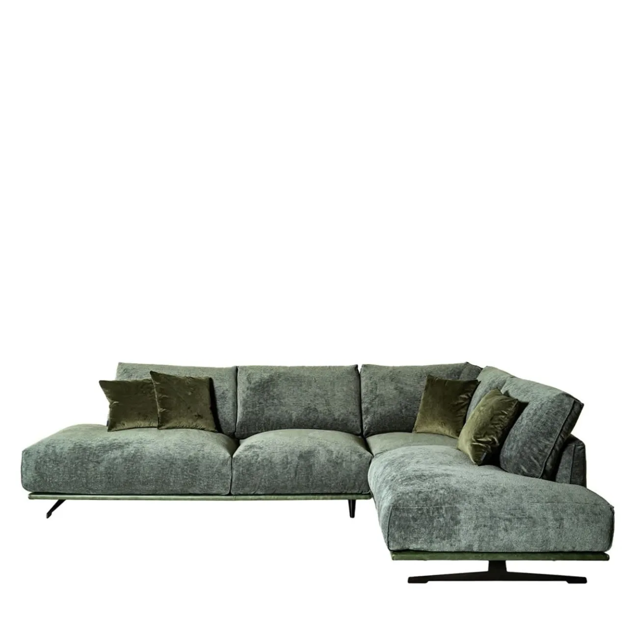 Mantellassi 1926 Sofas<Boboli green corner sofa with Free Side
