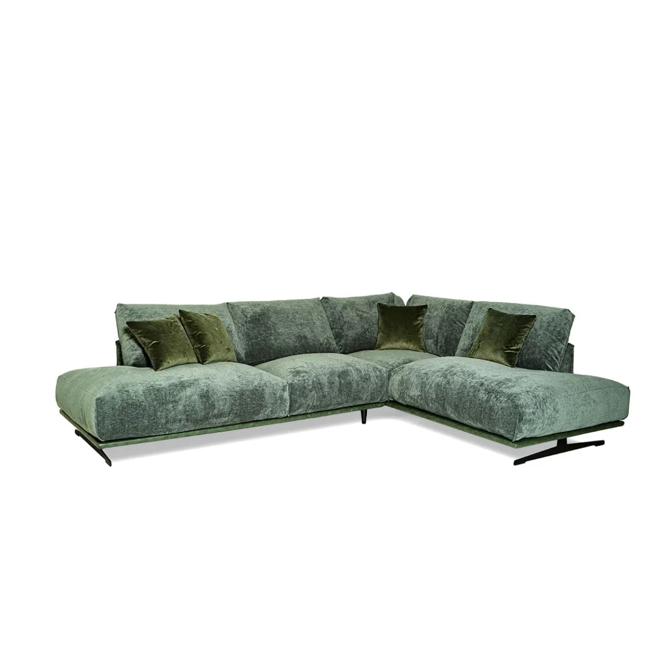 Mantellassi 1926 Sofas<Boboli green corner sofa with Free Side