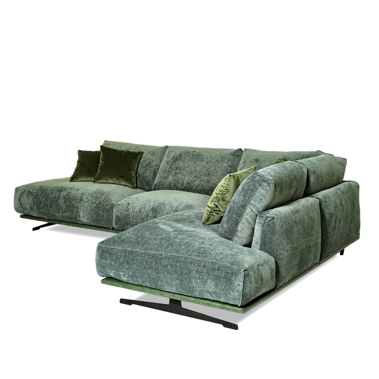 Mantellassi 1926 Sofas<Boboli green corner sofa with Free Side