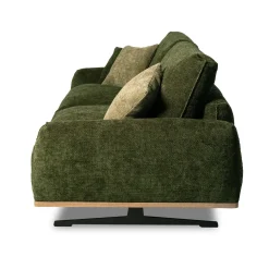 Mantellassi 1926 Sofas<Boboli Green Fabric Sofa with Wooden Base