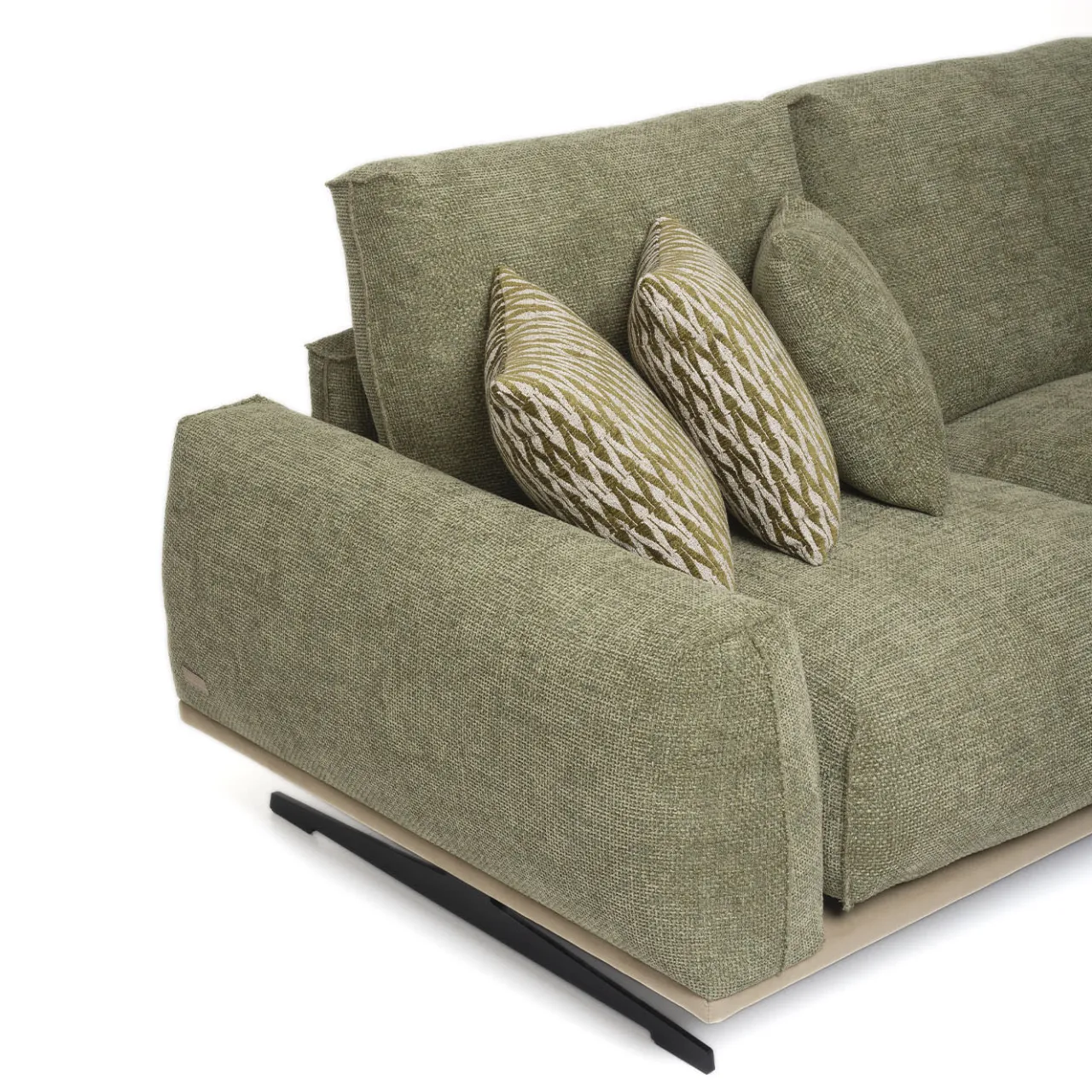 Mantellassi 1926 Sofas<Boboli green sofa with Free Side