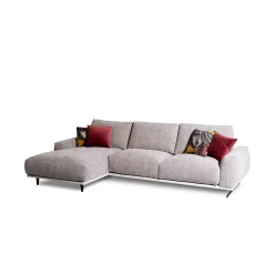 Mantellassi 1926 Sofas<Boboli light gray sofa with chaise longue