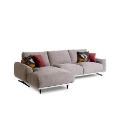 Mantellassi 1926 Sofas<Boboli light gray sofa with chaise longue